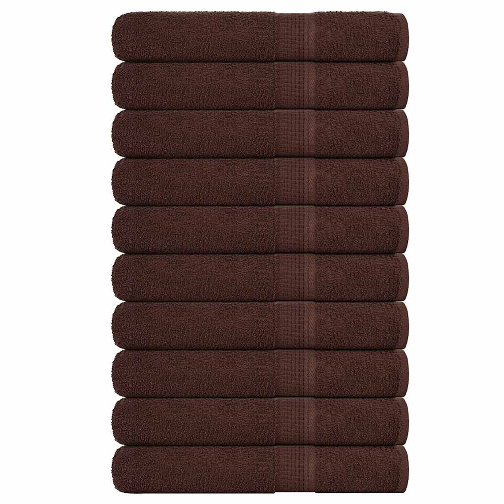 Bastuhanddukar FROGN 10 st brun 80x200 cm 360 gsm
