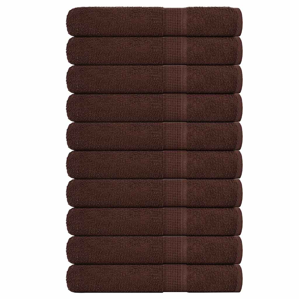 Handdukar FROGN 10 st brun 100x200 cm 360 gsm