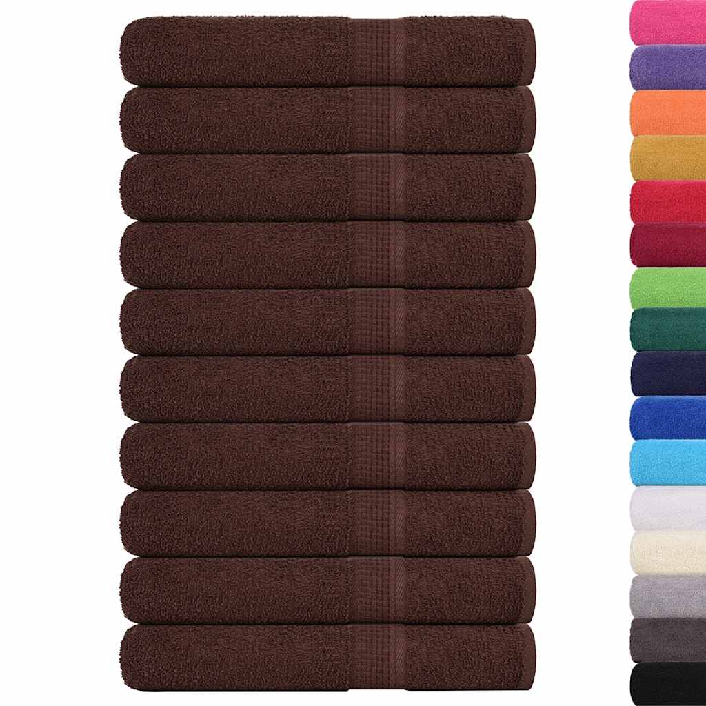 Handdukar FROGN 10 st brun 100x200 cm 360 gsm