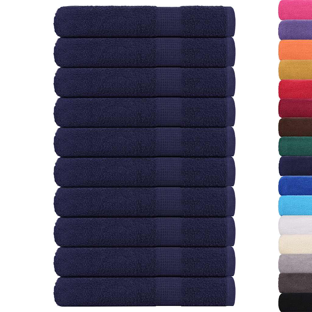 Bastuhanddukar FROGN 10 st marinblå 80x200 cm 360 gsm