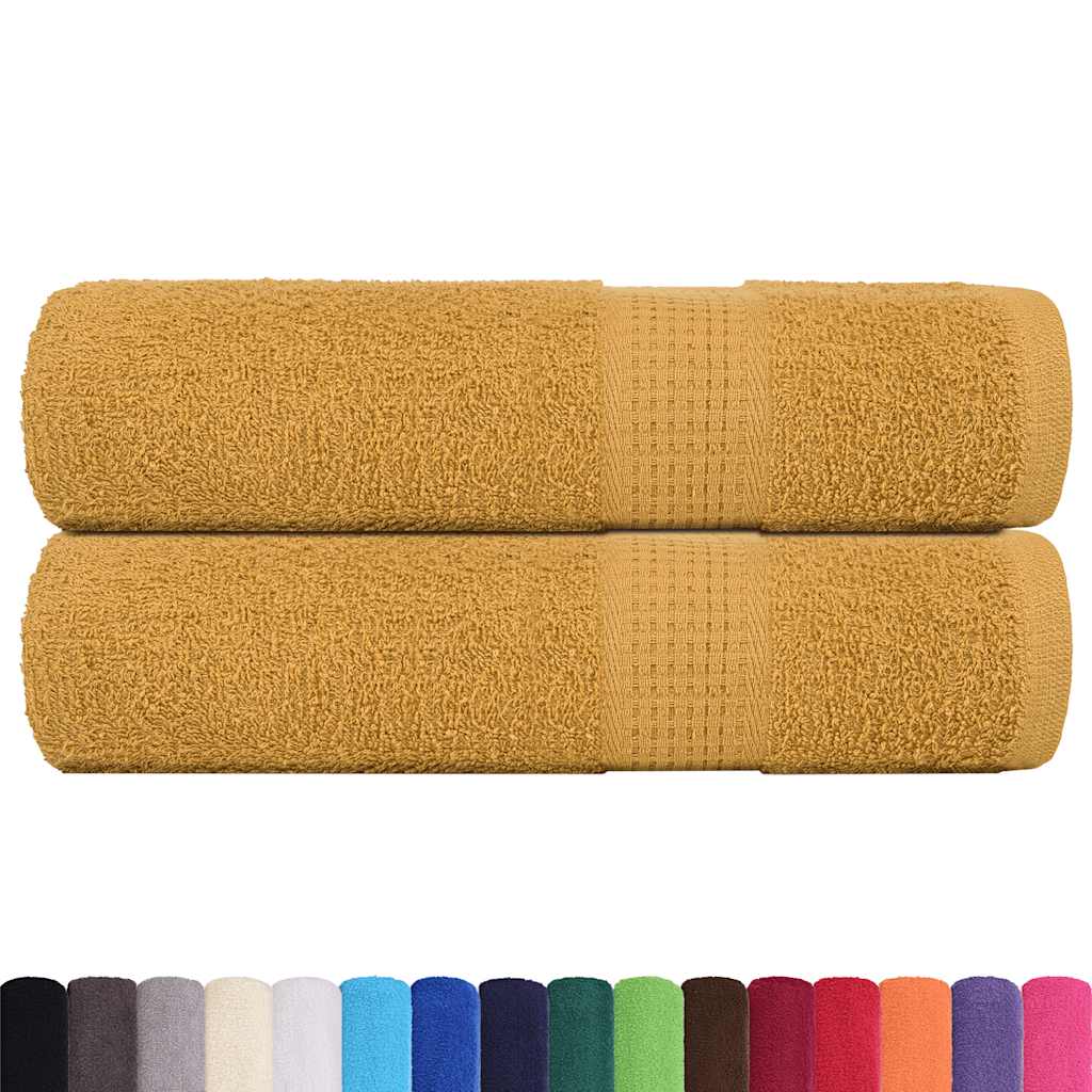 Badlakan FROGN 2 st guld 100x150 cm 360 gsm