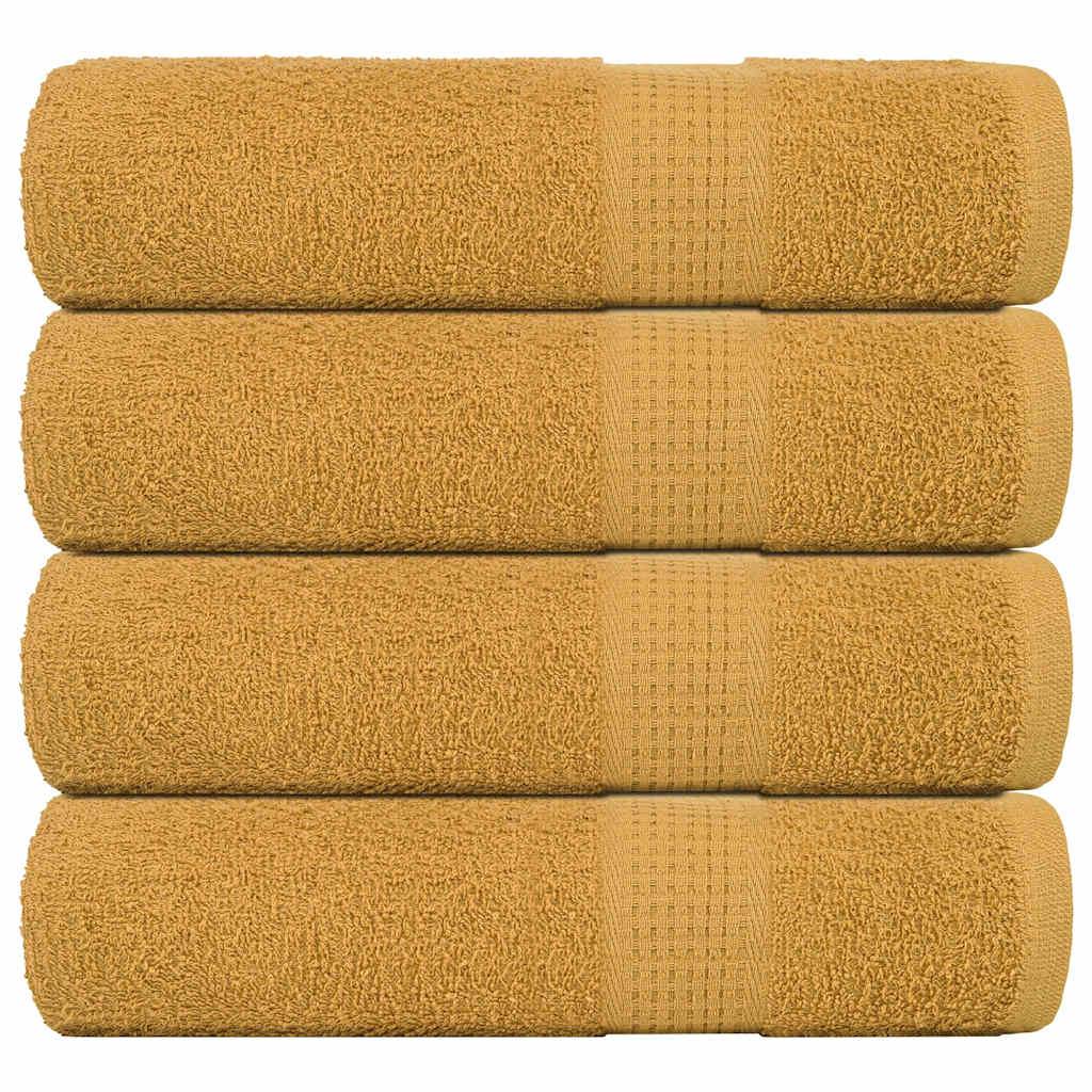 Badlakan FROGN 4 st guld 100x150 cm 360 gsm