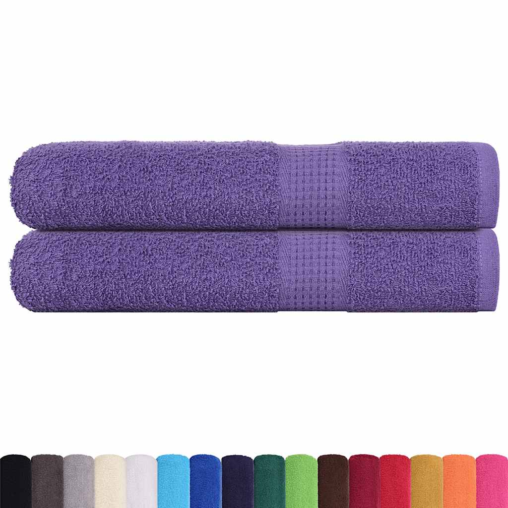 Bastuhanddukar FROGN 2 st lila 80x200 cm 360 gsm