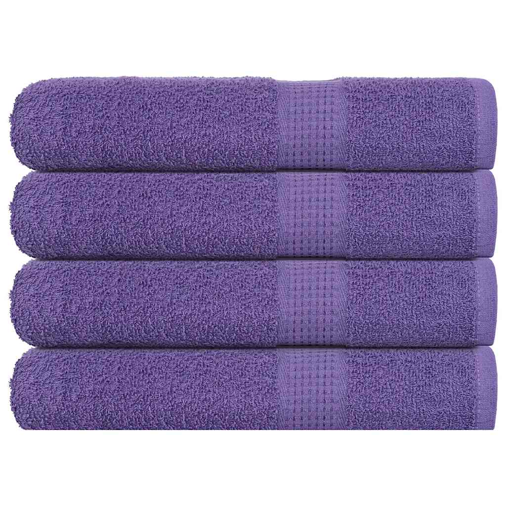 Bastuhanddukar FROGN 4 st lila 80x200 cm 360 gsm