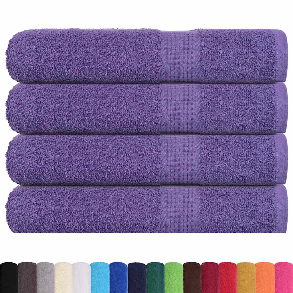 Bastuhanddukar FROGN 4 st lila 80x200 cm 360 gsm