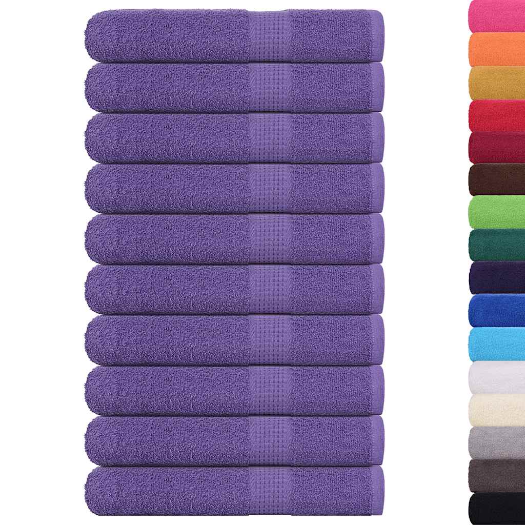 Bastuhanddukar FROGN 10 st lila 80x200 cm 360 gsm