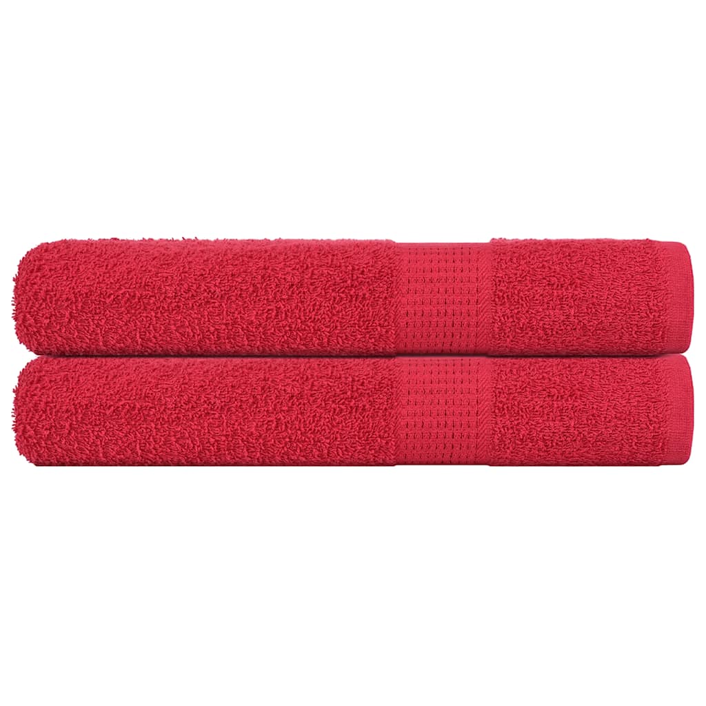 Bastuhanddukar FROGN 2 st röd 80x200 cm 360 gsm