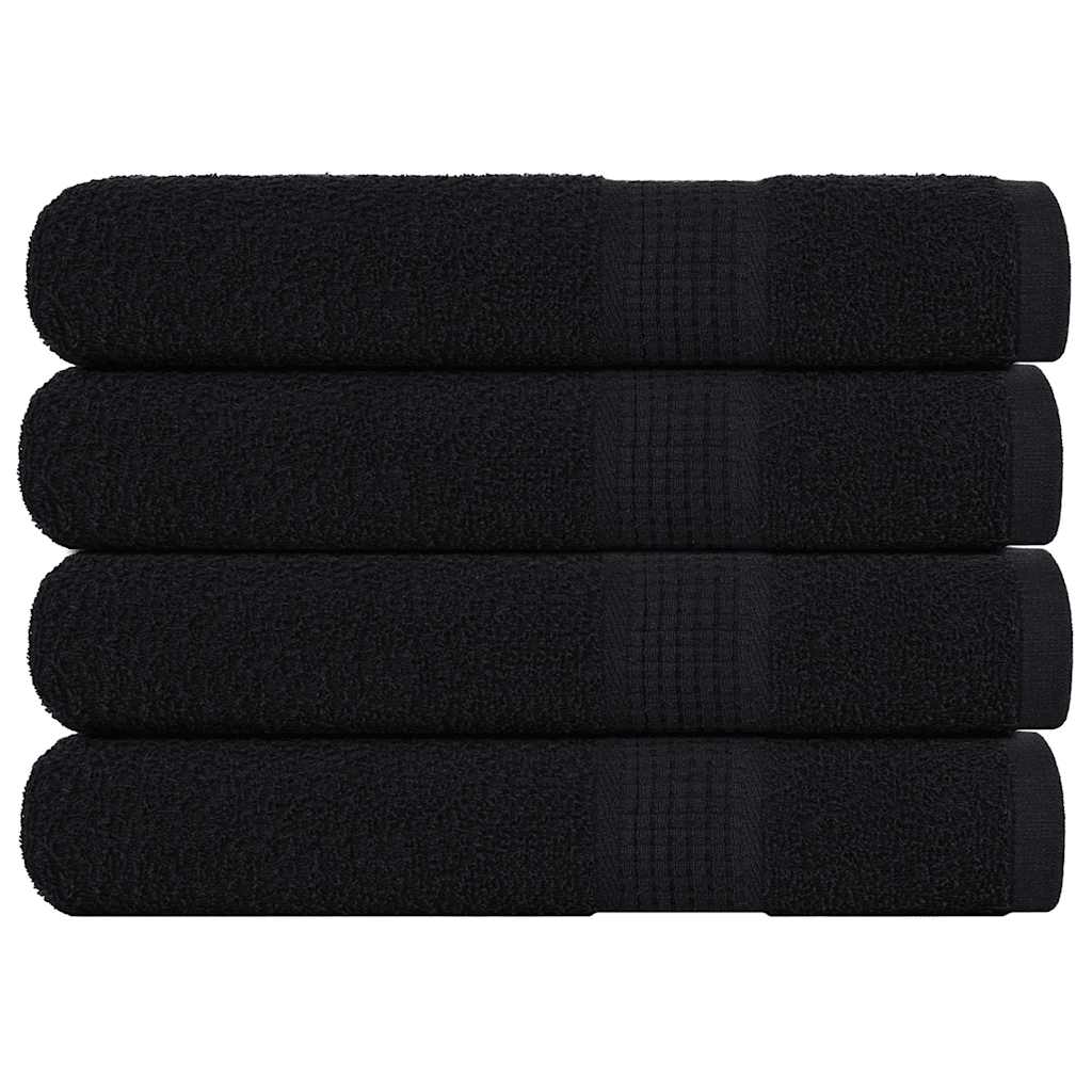 Bastuhanddukar FROGN 4 st svart 80x200 cm 360 gsm