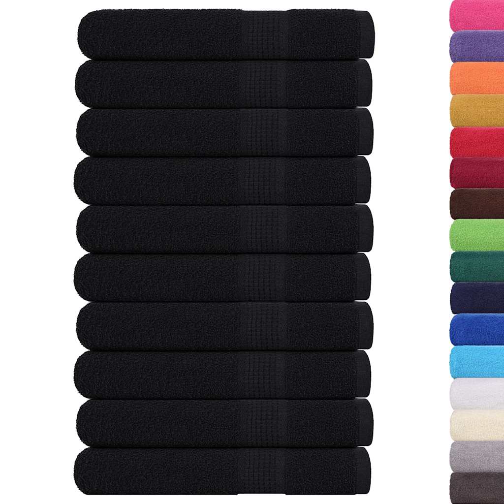 Bastuhanddukar FROGN 10 st svart 80x200 cm 360 gsm