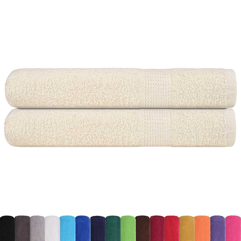Bastuhanddukar FROGN 2 st gräddvit 80x200 cm 360 gsm