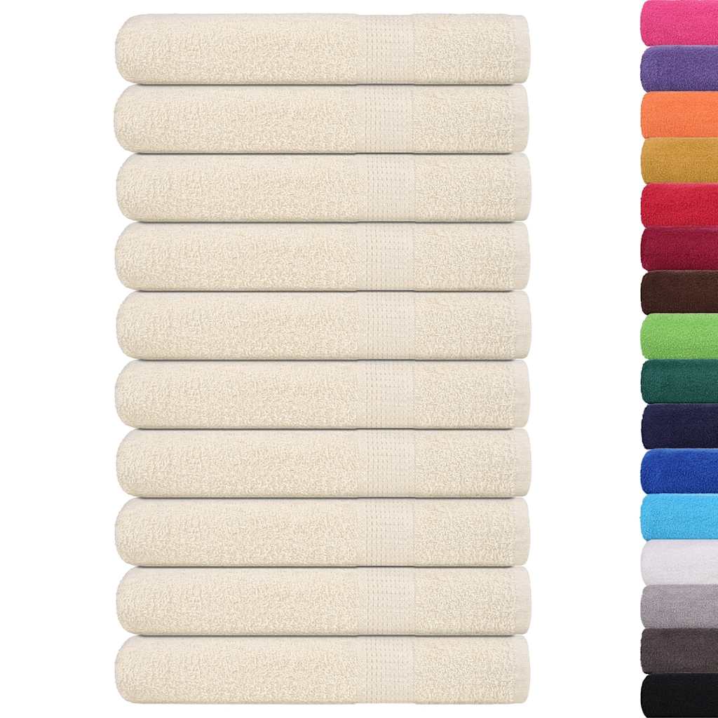 Bastuhanddukar FROGN 10 st gräddvit 80x200 cm 360 gsm