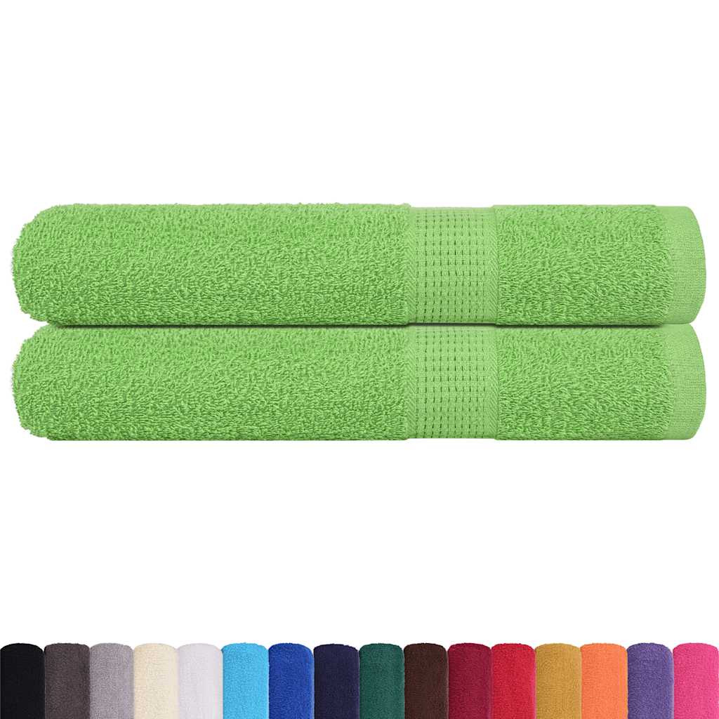 Bastuhanddukar FROGN 2 st äppelgrön 80x200 cm 360 gsm