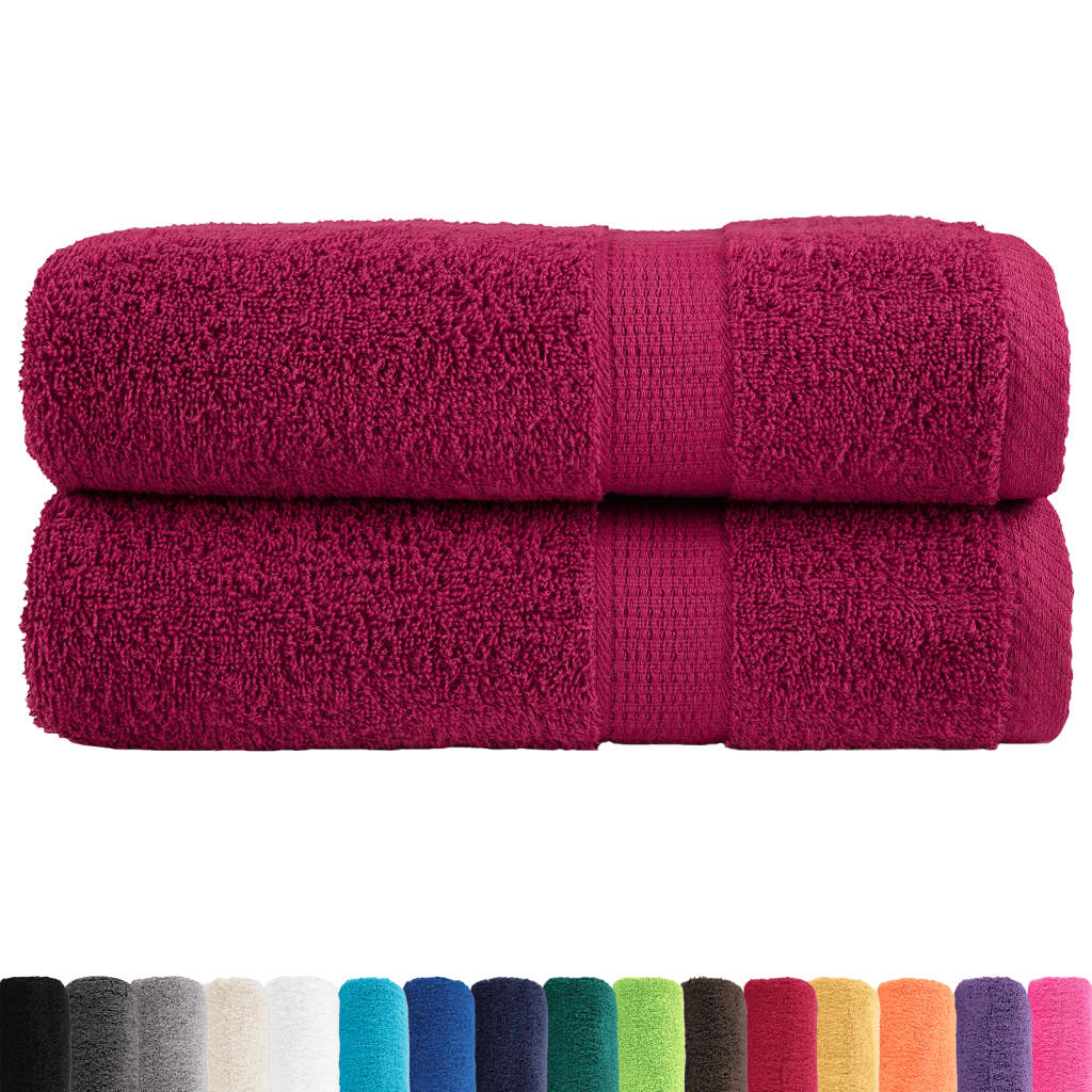 Premium badhanddukar SOLUND 2st vinröd 100x150cm 600gsm