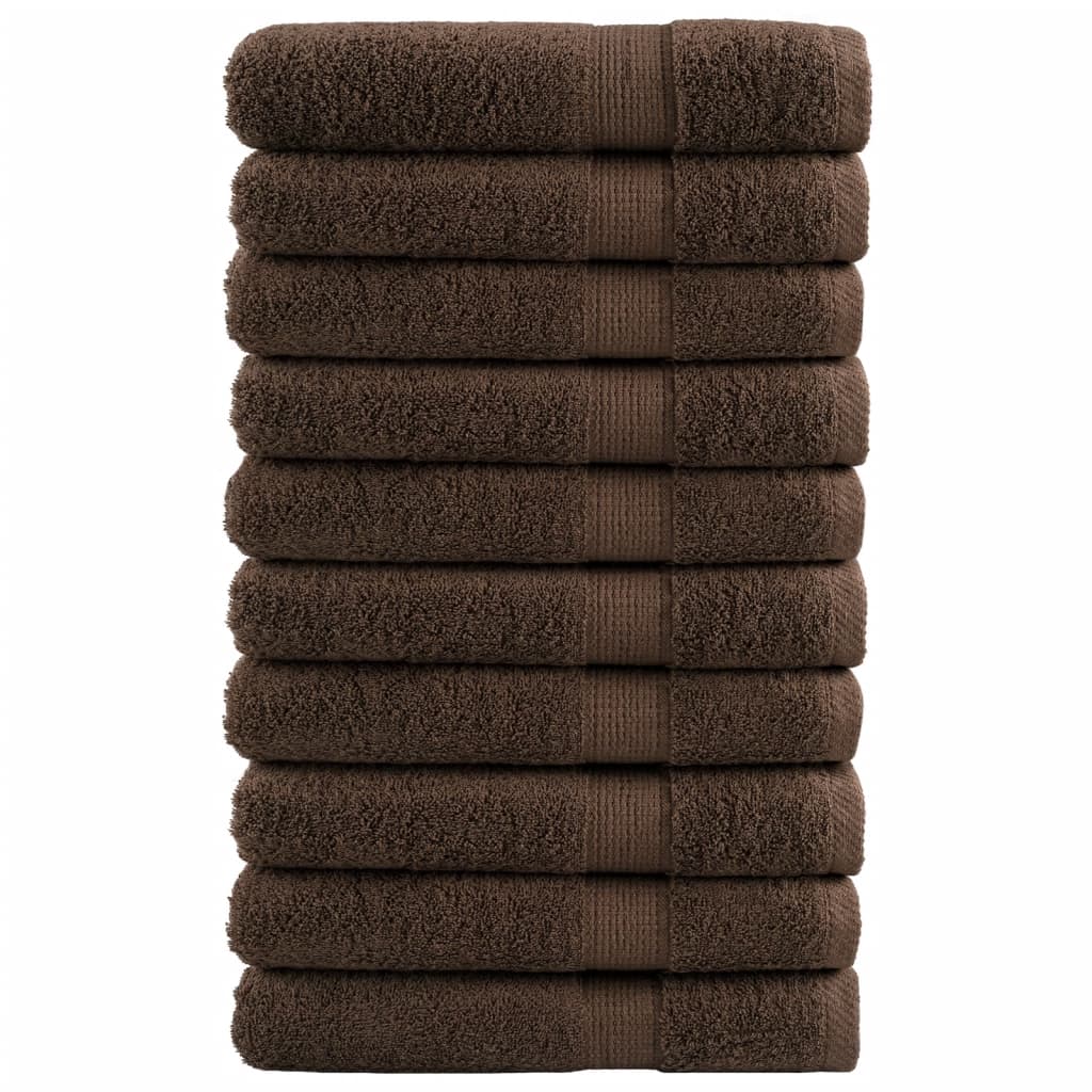 Premium bastuhanddukar SOLUND 10 st brun 80x200cm 600gsm
