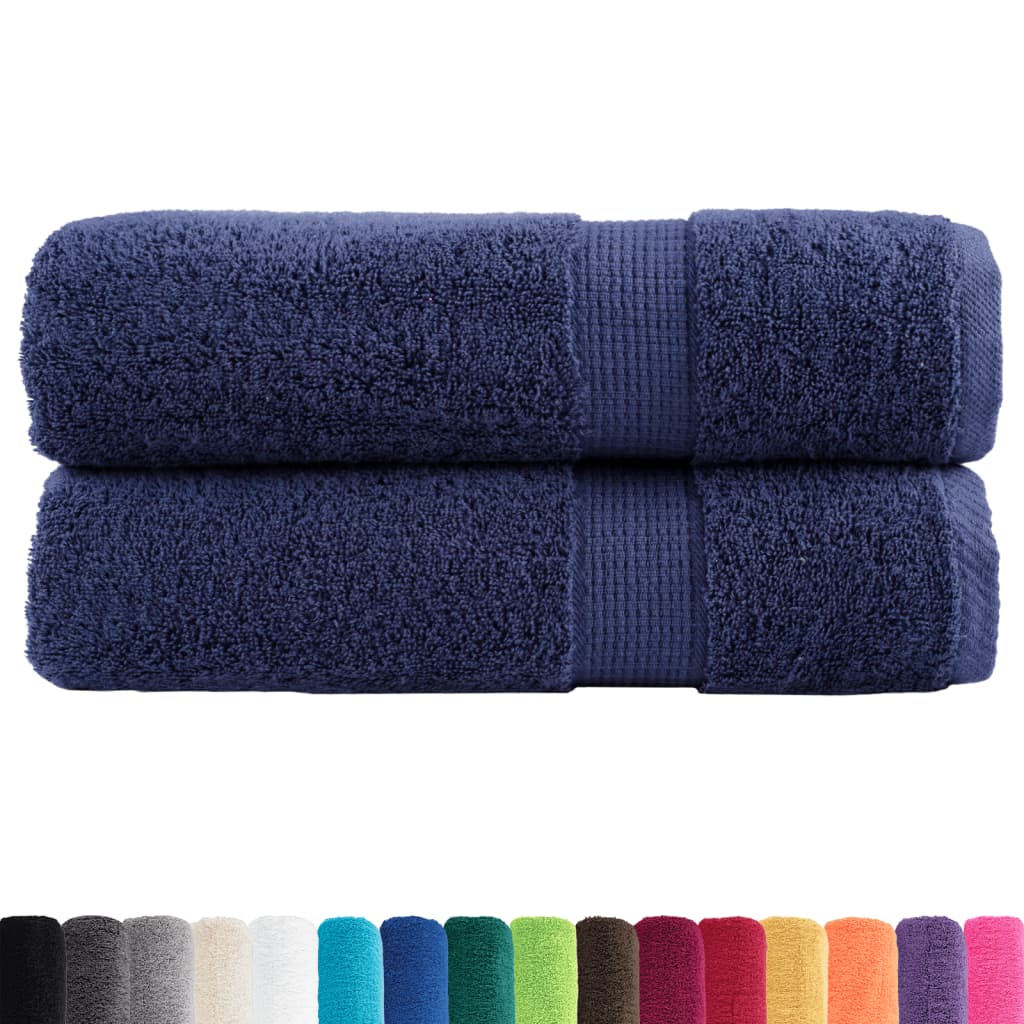 Premium badhanddukar SOLUND 2st marinblå 100x150cm 600gsm