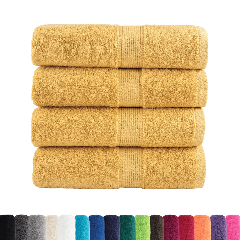 Premium gästhanddukar SOLUND 4 st guld 30x50cm 600gsm