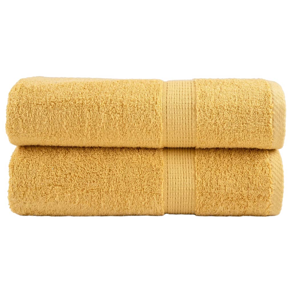 Premium badhanddukar SOLUND 2st guld 70x140cm 600gsm