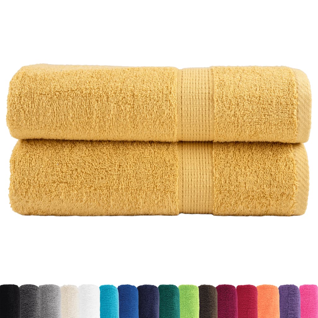 Premium badhanddukar SOLUND 2st guld 70x140cm 600gsm