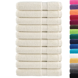Premium bastuhanddukar SOLUND 10 st gräddvit 80x200 cm 600 gsm