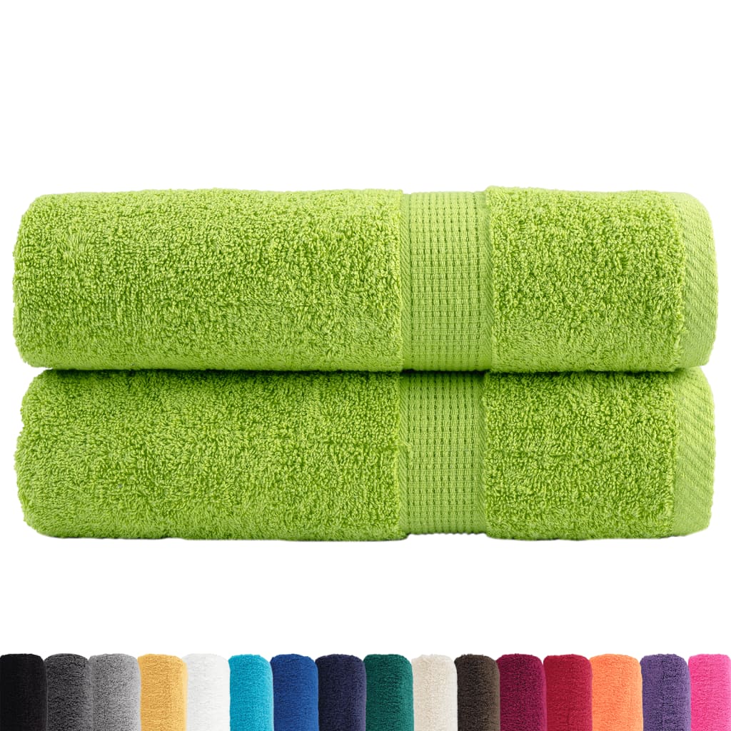 Premium badhanddukar SOLUND 2 st grön 100x150 cm 600 gsm