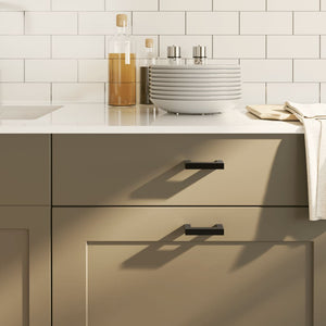 Skåphandtag 20 st svart 64 mm rostfritt stål