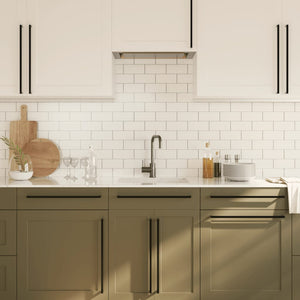 Skåphandtag 20 st svart 480 mm rostfritt stål