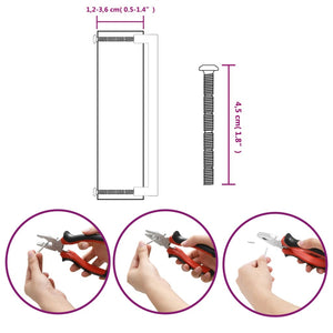 Skåphandtag 10 st svart 224 mm rostfritt stål