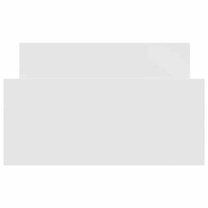 Sängram vit 75x190 cm liten enkelsäng konstruerat trä