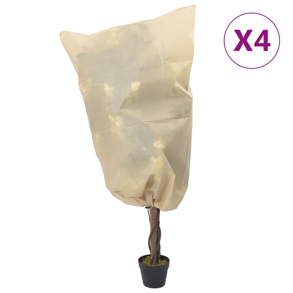 Fiberdukar med dragsko 4 st 70 g/m² 0,8x1,2 m
