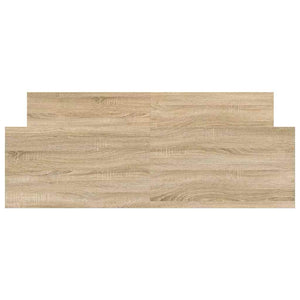 Sängram med huvudgavel och fotgavel sonoma-ek 120x200 cm