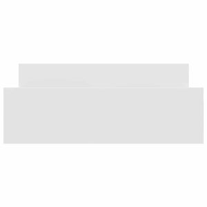 Sängram med huvudgavel och fotgavel vit 150x200 cm