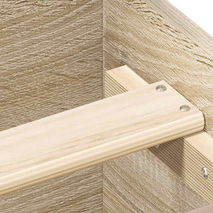 Sängram med huvudgavel och fotgavel sonoma-ek 150x200 cm