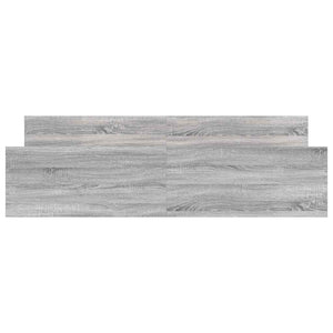 Sängram med huvudgavel och fotgavel grå sonoma 160x200 cm