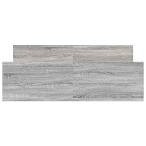 Sängram med huvudgavel och fotgavel grå sonoma 140x190 cm