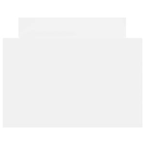 Sängram med huvudgavel och fotgavel vit 100x200 cm