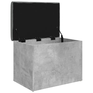 Förvaringsbänk betonggrå 62x42x45 cm konstruerat trä