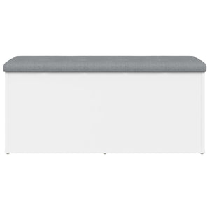 Förvaringsbänk vit 102x42x45 cm konstruerat trä