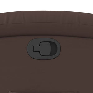 Reclinerfåtölj med uppresningshjälp brun konstläder