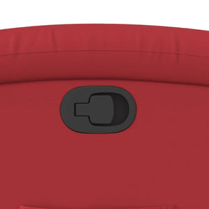 Reclinerfåtölj med uppresningshjälp röd konstläder