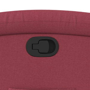 Reclinerfåtölj med uppresningshjälp vinröd tyg