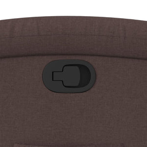 Reclinerfåtölj med uppresningshjälp mörkbrun tyg