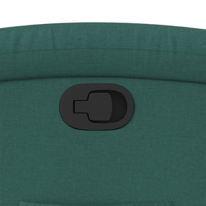 Reclinerfåtölj med uppresningshjälp mörkgrön tyg