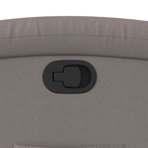 Reclinerfåtölj med uppresningshjälp taupe tyg