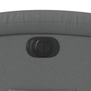 Elektrisk reclinerfåtölj med uppresningshjälp mörkgrå tyg