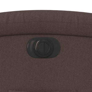 Elektrisk reclinerfåtölj med uppresningshjälp brun tyg