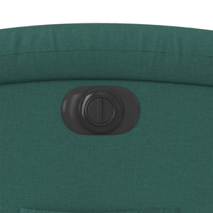 Elektrisk reclinerfåtölj med uppresningshjälp mörkgrön tyg