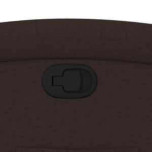 Reclinerfåtölj med uppresningshjälp mörkbrun tyg