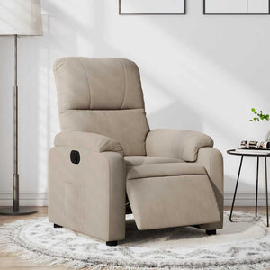 Elektrisk reclinerfåtölj taupe mikrofibertyg