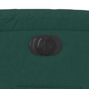 Elektrisk reclinerfåtölj med uppresningshjälp mörkgrön tyg