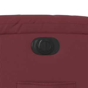 Elektrisk reclinerfåtölj vinröd konstläder